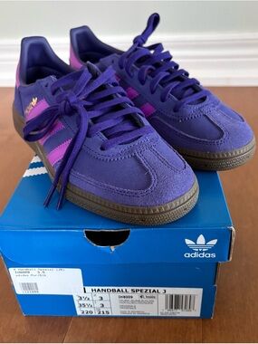 adidas Handball Spezial J Purple with Pink Stripes